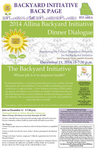 2014 Allina Backyard Initiative Dinner Dialogue