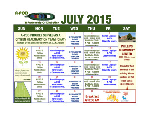 July 2015 A-Pod calendar