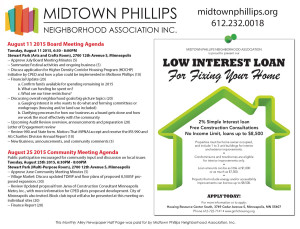 Midtown Phillips Neighborhood Association News August 2015