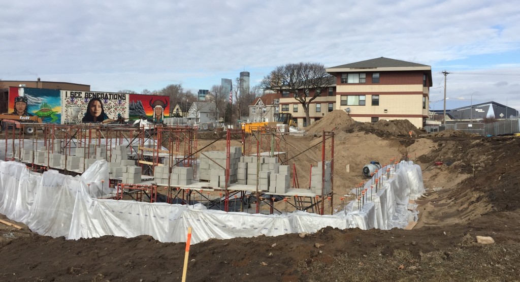 Breaking Ground on East Franklin east of the Mpls. American Indian Center and south of Anishinabe Wakiagun to build Anishinabe Bii Gii Wii a 32 unit,3-story, multifamily affordable housing facility. 