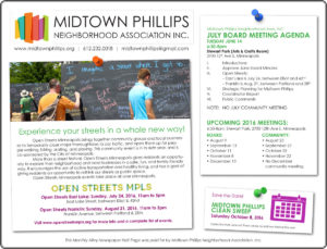 Midtown Phillips Neighborhood Association News July 2016