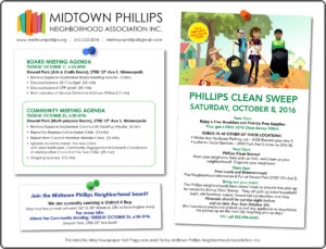 Midtown Phillips Neighborhood Association News October 2016
