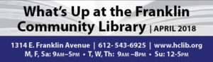 What’s Up at the Franklin Community Library – April 2018