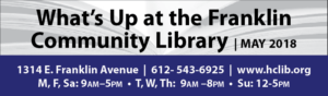 What’s Up at the Franklin Community Library – May 2018