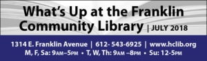 What’s Up at the Franklin Community Library – July 2018